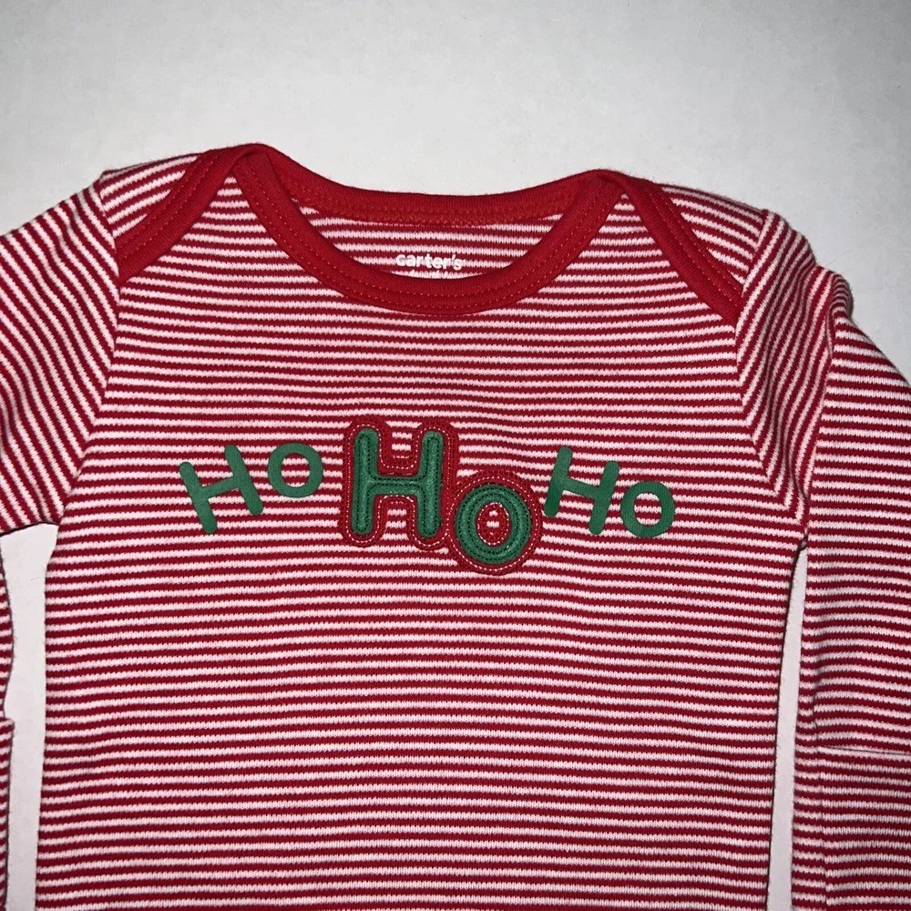 NWT Carters Baby wiggle in Bodysuit &‎ My First Christmas Bib Gift Set 3 Months